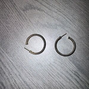 David Yurman Silver Hoop Earrings